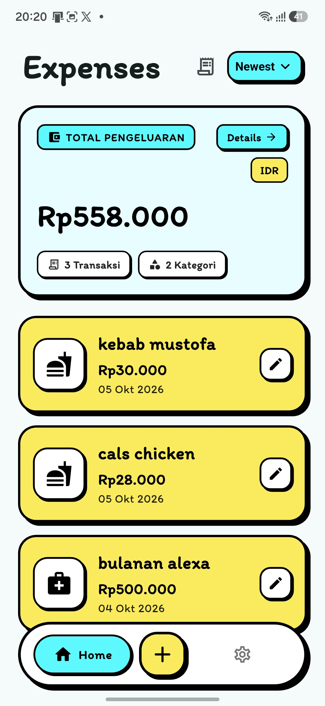 Unmurce Expense Dashboard Screenshot